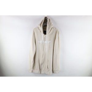 Fly Racing Womens 2XL XXL Spell Out Motocross Racing Full Zip Hoodie Beige Tan